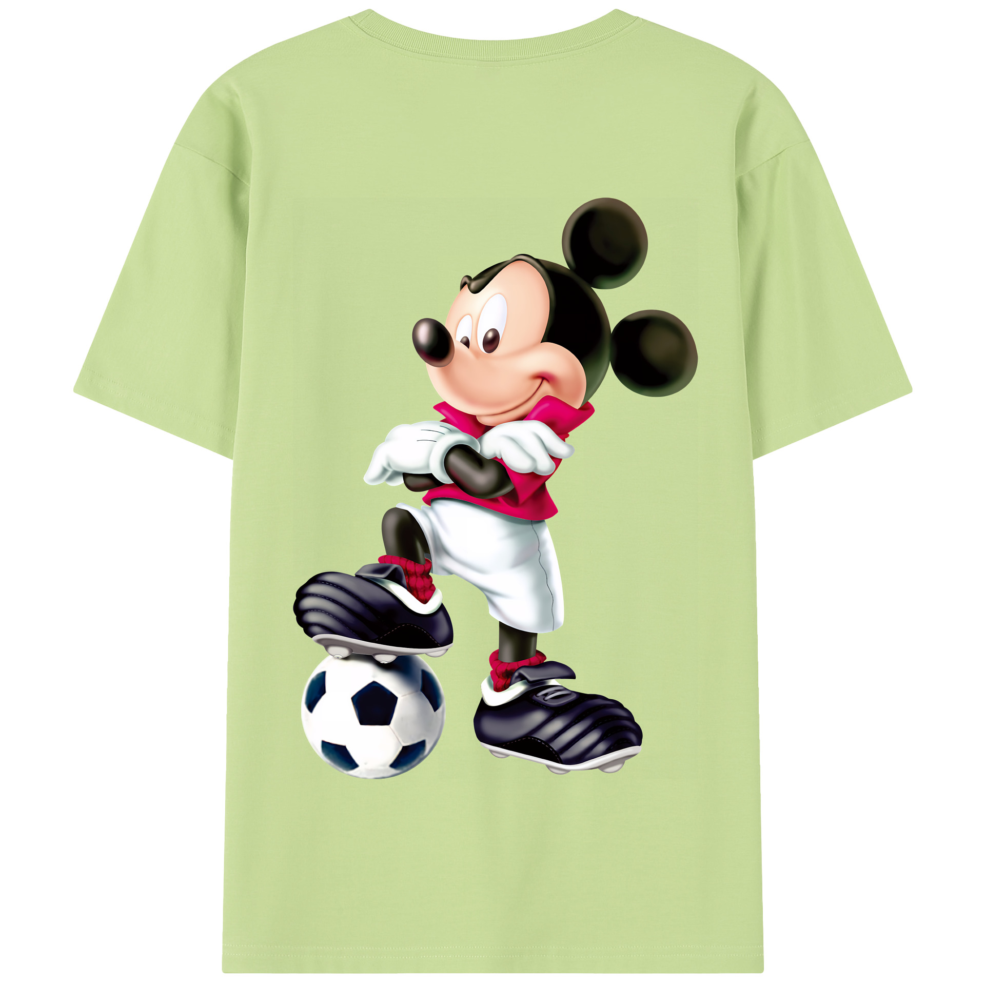 （画像用） ミッキーマウス Mickey Mouse 綿100％半袖Tシャツ（背面プリント）